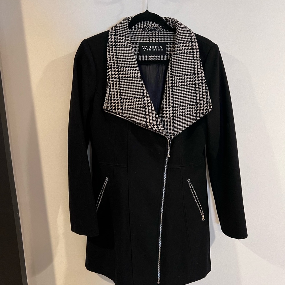 Guess Black Pea Coat